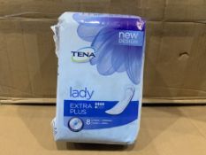 NO VAT 72 x NEW SEALED PACKS OF 8 TENA LADY EXTRA PLUS PADS