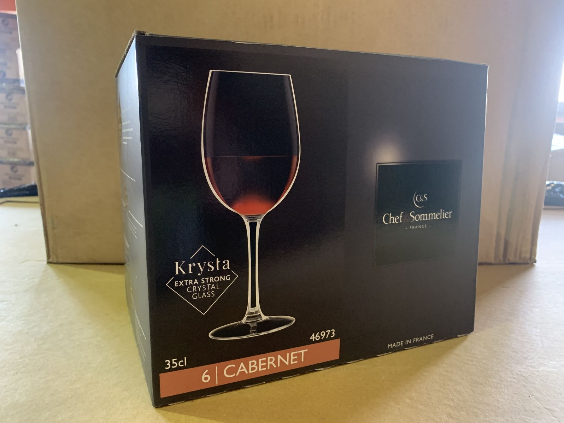 12 X BRAND NEW PACKS OF 6 RETAIL BOXED CHEF AND SOMMELIER VERRE A PIED TULIPE 35CL CABERNET