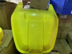 29 X RUBBERMAID YELLOW REFUSE BIN LIDS