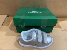 3 X NEW & BOXED LACOSTE TRAINERS SIZE INFANT 5