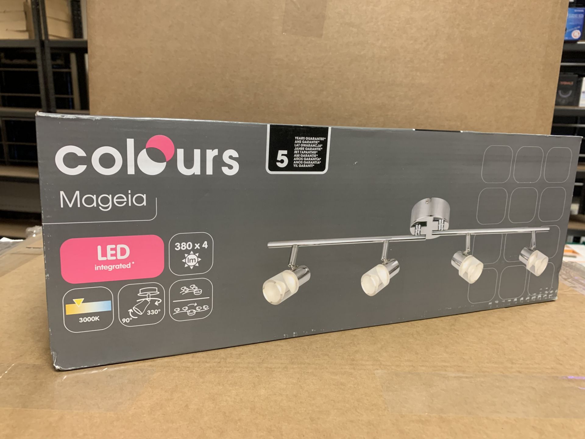 6 X BRAND NEW COLOURS MAGEIA LED INTEGRATED 4 SPOTLIGHT BARS