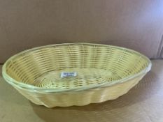36 X BRAND NEW GENWARE OVAL POLYWICKER BASKETS IN 3 BOXES