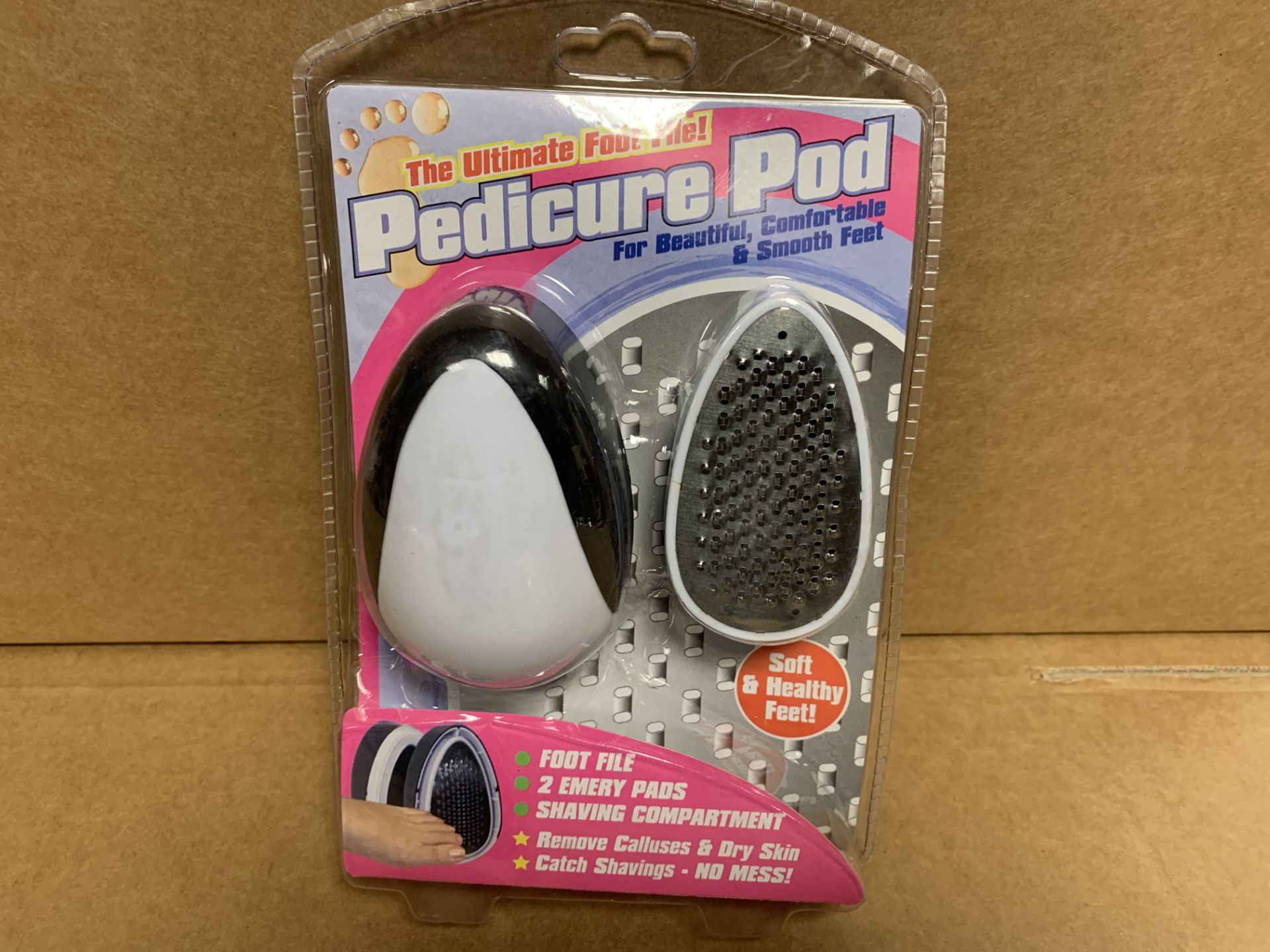 72 x NEW PACKAGED PEDICURE POD - THE ULTIMATE FOOT FILE. RRP £4.99 EACH
