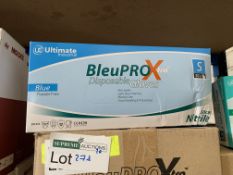 10 X PACKS OF 50 BLEUPRO XTRA DISPOSABLE GLOVES