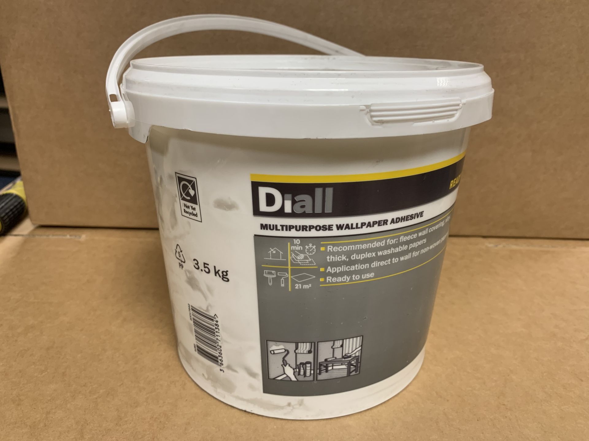 20 X 3.5KG TUBS OF DIALLREADY MIX MULTIPURPOSE WALL PAPER ADHESIVE