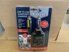 12 X BRAND NEW BLUECOL CAR TO CAR JUMPSTART CHARGERS