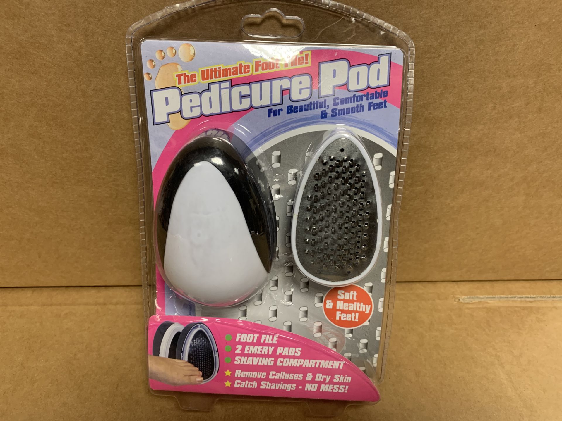 72 x NEW PACKAGED PEDICURE POD - THE ULTIMATE FOOT FILE. RRP £4.99 EACH