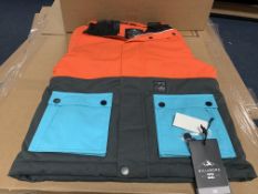 3 X BRAND NEW BILLABONG FIFTY 50 BOYS PUFFIN ORANGE SKI JACKETS IN VARIOUS SIZES RRP £100 EACH