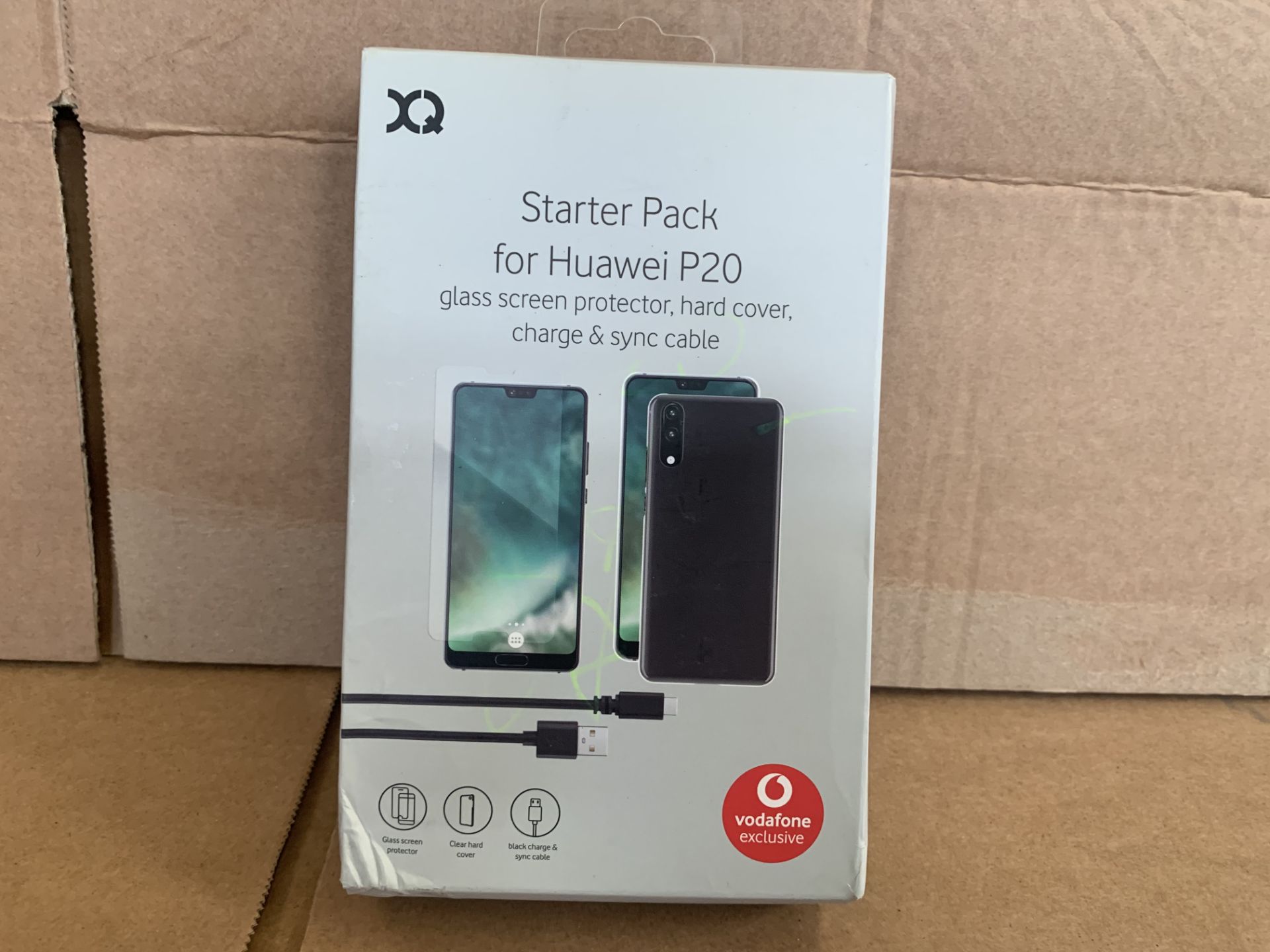 111 X STARTER PACKS FOR HUAWEI P20 INCLUDING GLASS SCREEN PROTECTOR, HARD COVER AND CHARGE AND