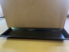 24 X BRAND NEW GENWARE BLACK MELANINE PLATTER GN 2/4 SIZE 53 X 17.5CM