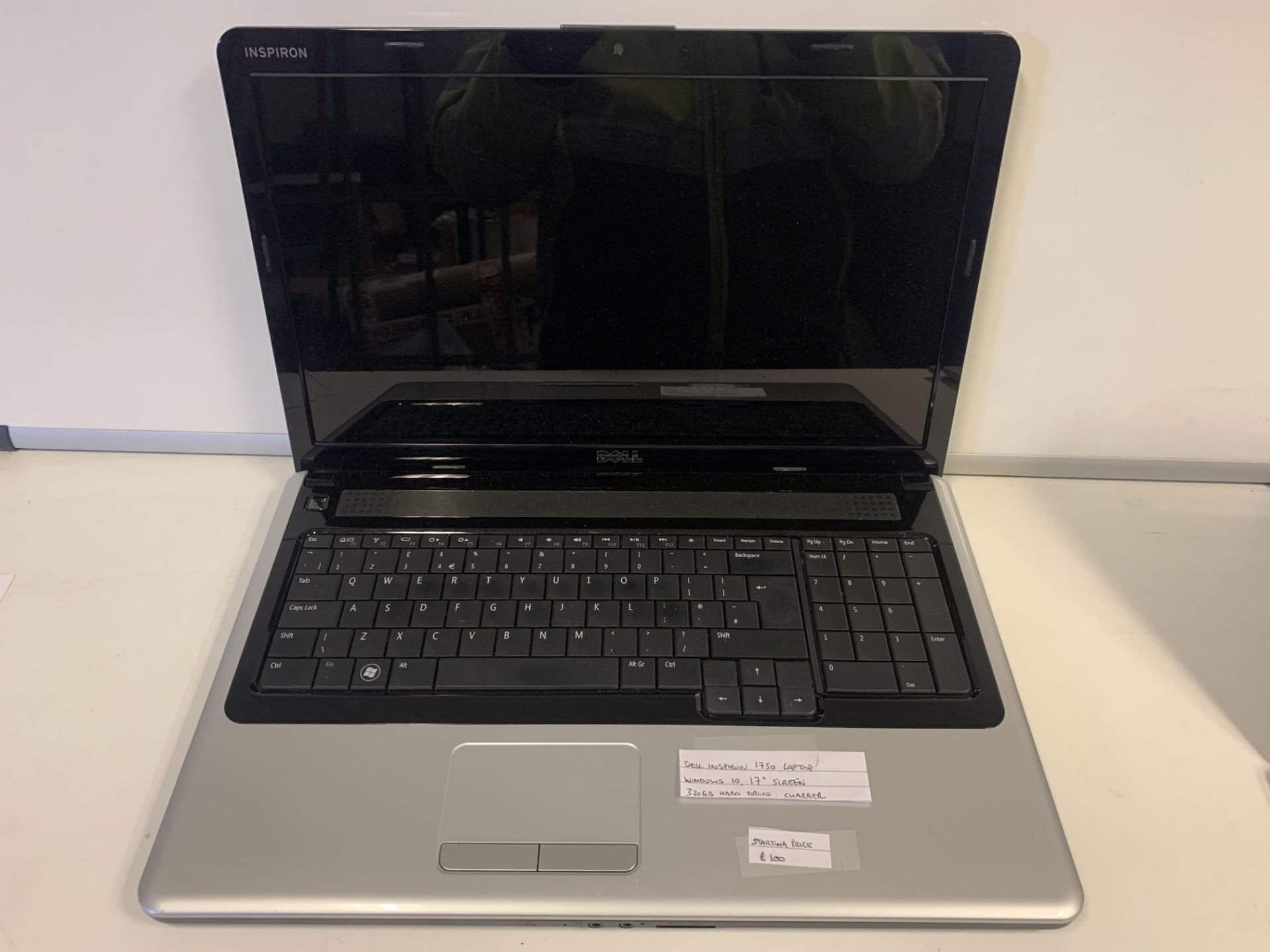 DELL INSPIRON 1750 LAPTOP, WINDOWS 10, 17 INCH SCREEN, 320GB HARD DRIVE WITH CHARGER