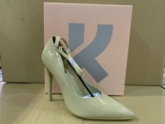 14 X BRAND NEW RETAIL BOXED KOI FOOTWEAR NUDE PATENT HIGH HEEL FASHION SHOES IN RATIO BOX (1 X