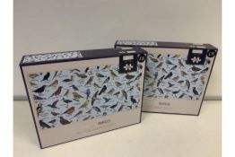 24 X BRAND NEW BOXED EX M&S 500 PIECE BIRDS JIGSAW PUZZLES IN 2 BOXES (934/13)