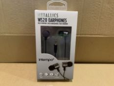 12 x BRAND NEW INTEMPO METALLICS WS20 EARPHONES (1106/13)