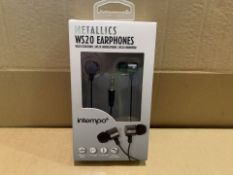 12 x BRAND NEW INTEMPO METALLICS WS20 EARPHONES (1107/13)