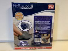 12 x NEW BOXED HOLLYWOOD BODYCARE MICROWAVE SLIPPERS (541/13)