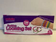 60 x NEW BOXED ESTELLE RUBBER BAND JEWELLERY FASHION LOOMING SET EACH SET INCLUDES 600 BANDS &