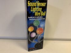 20 x NEW BOXED SOUND SENSOR WIRE BALL LIGHTS. RRP £11 EACH (476/13)