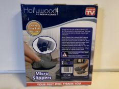 12 x NEW BOXED HOLLYWOOD BODYCARE MICROWAVE SLIPPERS (539/13)