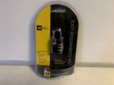 20 x NEW PACKAGED AA TSA COMBINATION PADLOCKS (378/13)