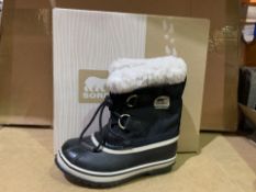 (NO VAT) 2 X BRAND NEW SOREL BLACK BOOTS SIZ Ei12 (49/13)