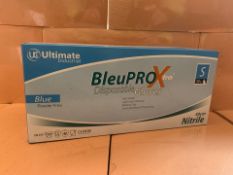 10 X PACKS OF 50 BLEUPROX NITRILE GLOVES (175/13)