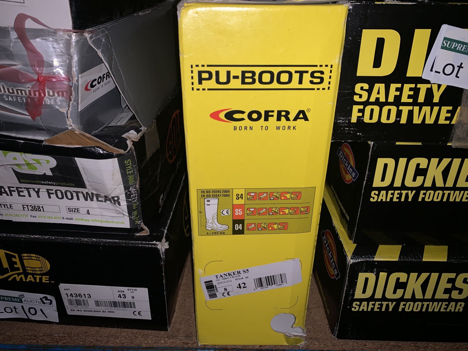 PAIR OF COFRA PU TANKER S5 BOOTS IN SIZE 8 (102/13)