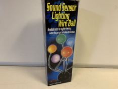 20 x NEW BOXED SOUND SENSOR WIRE BALL LIGHTS. RRP £11 EACH (475/13)