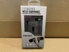 12 x BRAND NEW INTEMPO METALLICS WS20 EARPHONES (1108/13)