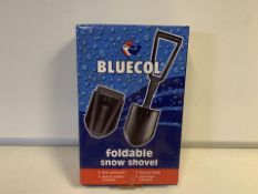 18 x NEW BOXED BLUECOL FOLDABLE METAL SHOVELS (387/13)