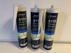 100 x TUBES OF VARIOUS BOSTIK SILICONE (580/13)