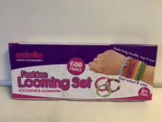 60 x NEW BOXED ESTELLE RUBBER BAND JEWELLERY FASHION LOOMING SET EACH SET INCLUDES 600 BANDS &