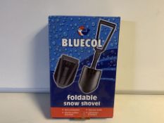 18 x NEW BOXED BLUECOL FOLDABLE METAL SHOVELS (386/13)