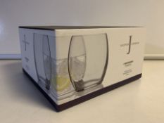 5 x NEW BOXED SETS OF 4 JASPER CONRAN DAVENPORT CRYSTAL TUMBLERS. PRICE MARKED AT £25 PER SET (432/