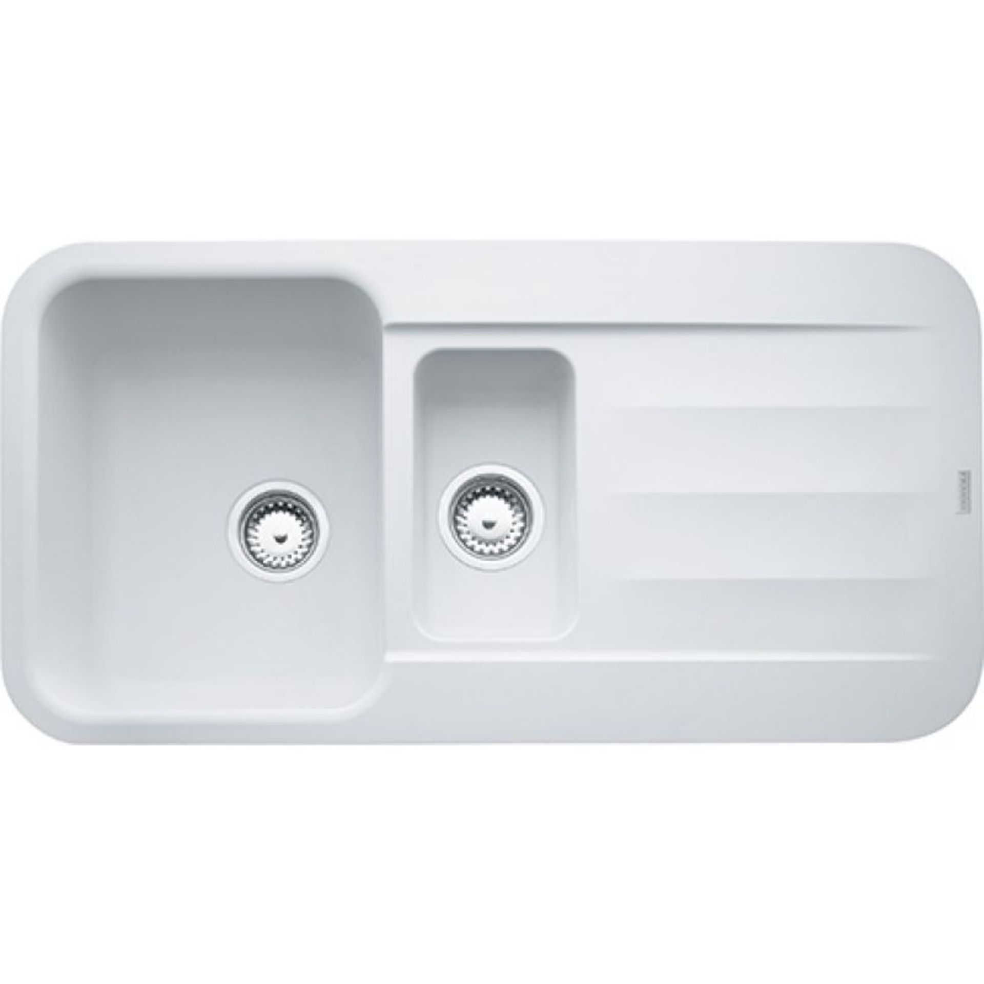 NEW (REF5) 1 x Franke Pebel PBG 651 Reversible Fragranite 1.5 Bowl Inset Sink, White. RRP £471.16. A