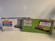 10 x NEW PACKAGED LARGE STICKY MEMO NOTES SET