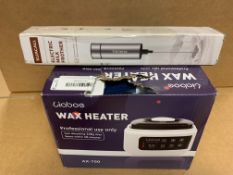 1 X NEW & BOXED WAX HEATER & 1 X NEW & BOXED ELECTRIC MILK FROTHER