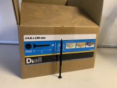 2 X NEW SEALED 4KG BOXES OF DIALL 4.8xL90MM PH2 SCREWS