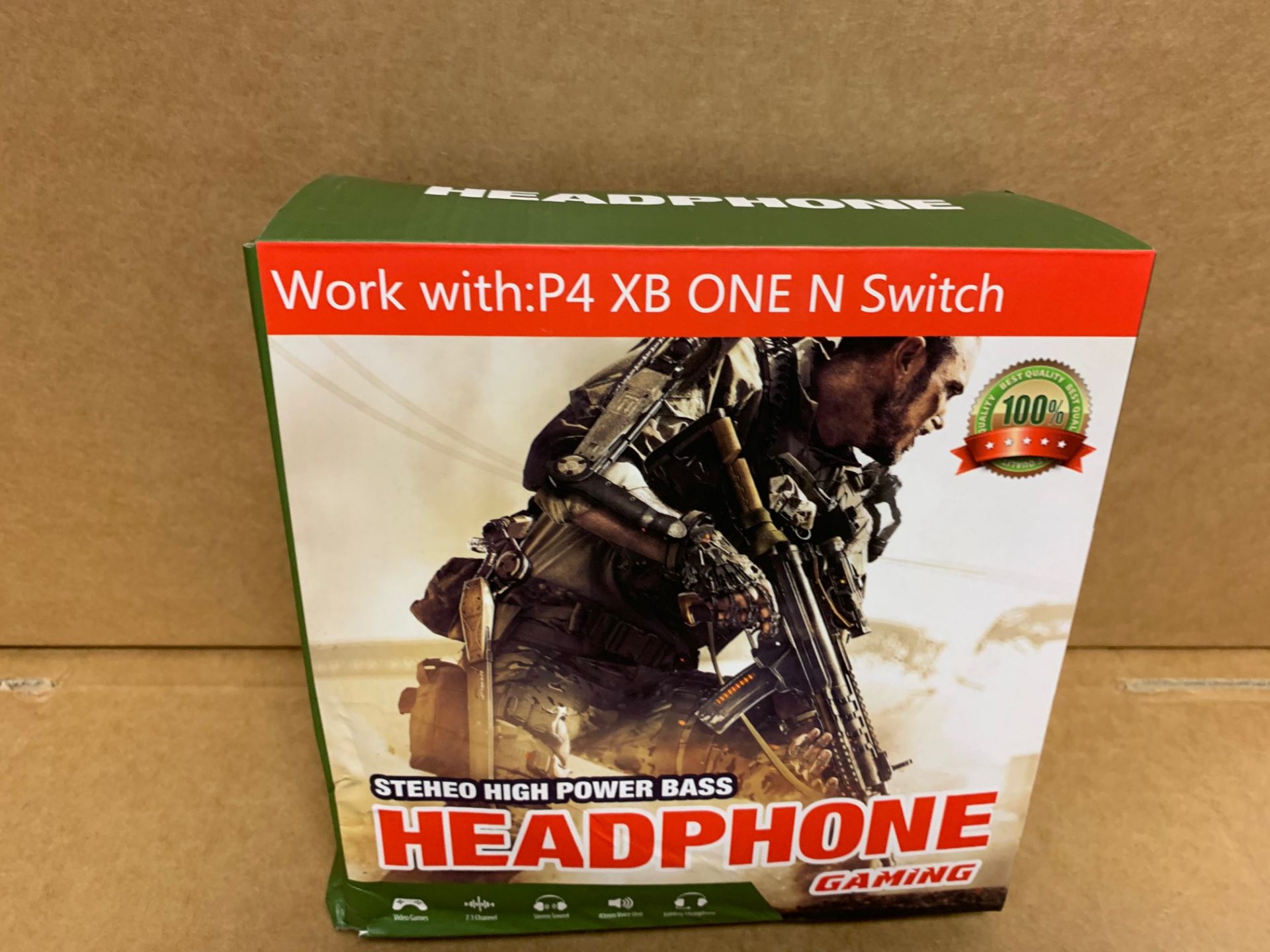 X NEW & BOXED STEHEO HIGH POWER BASS HEADPHONE
