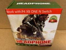 1 X NEW & BOXED STEHEO HIGH POWER BASS HEADPHONE