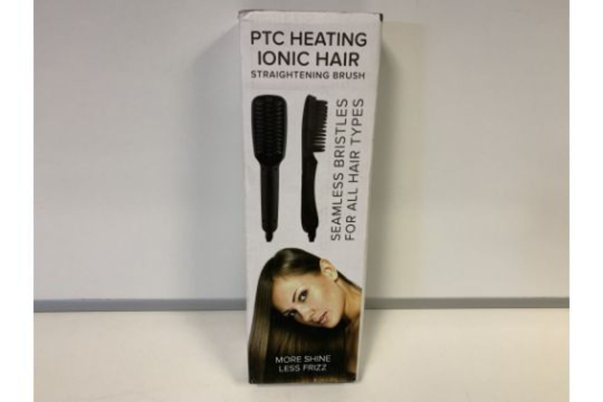 2 X NEW BOXED PTC HEATING IONIC HAIR STRAIGHTENING BRUSHES