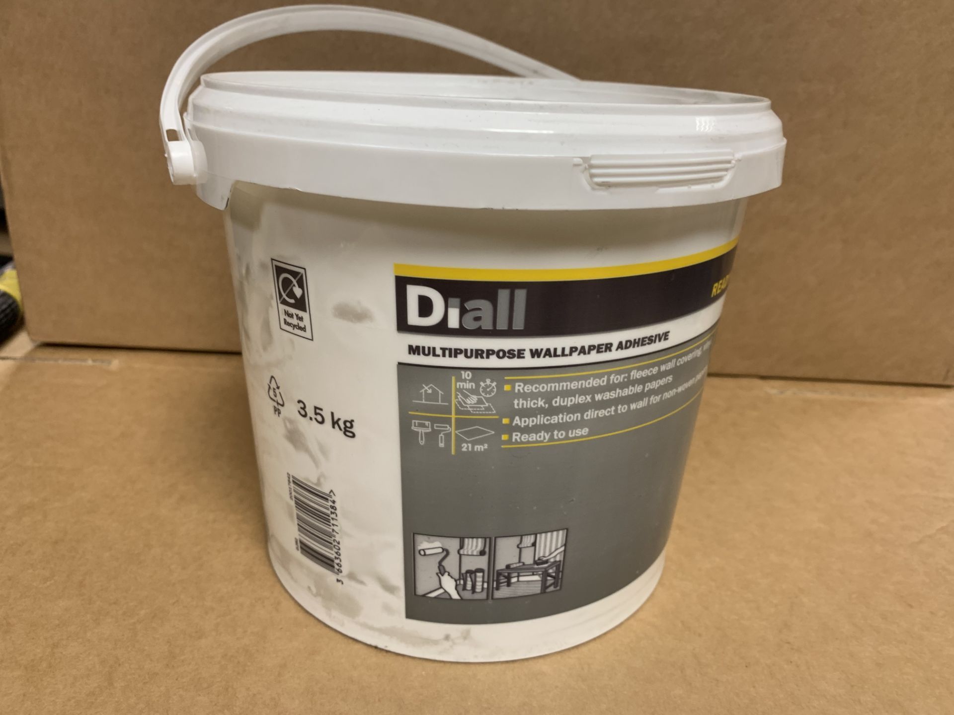 6 X 3.5KG TUBS OF DIALLREADY MIX MULTIPURPOSE WALL PAPER ADHESIVE
