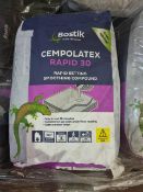 (E134) PALLET TO CONTAIN 60 x 16KG BAGS OF BOSTIK CEMPOLATEX RAPID 30 - RAPID SETTING SMOOTHING