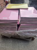 (L5) PALLET TO CONTAIN 45 x PACKS OF 100 PASTEL COLOURS RECYCLES BOARDS 450x640x230mics PAPER.