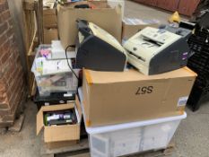 MIXED PALLET CONTAINING BROTHER PRINTERS/FAX MACHINES, DVD'S, PHONE ACCESSORIES, TOYS ETC