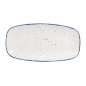 4 X BRAND NEW PACKS OF 12 CHURCHILL STONECAST INDIGO BLUE OBLONG CHEFS PLATES 29.8 X 15.3CM RRP £265