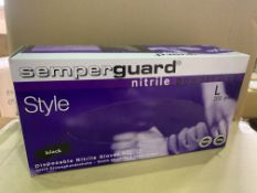 10 X PACKS OF 200 SEMPER GUARD NITRILE POWDER FREE DISPOSABLE GLOVES