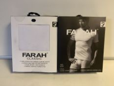 5 X BRAND NEW PACKS OF 2 FARAH CLASSIC WHITE T SHIRTS SIZE 3XL