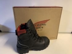 12 X BRAND NEW RED WING NON METALLIC SAFETRY BOOTS IN 2 BOXES SIZES BETWEEN 3.5-4