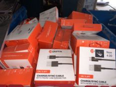 45 X VARIOUS BRAND NEW GRIFFIN CHARGING CABLES